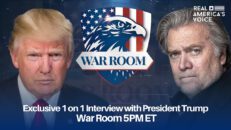 Special War Room Show with Steve Bannon interviewing President Trump at Mar-a-Lago